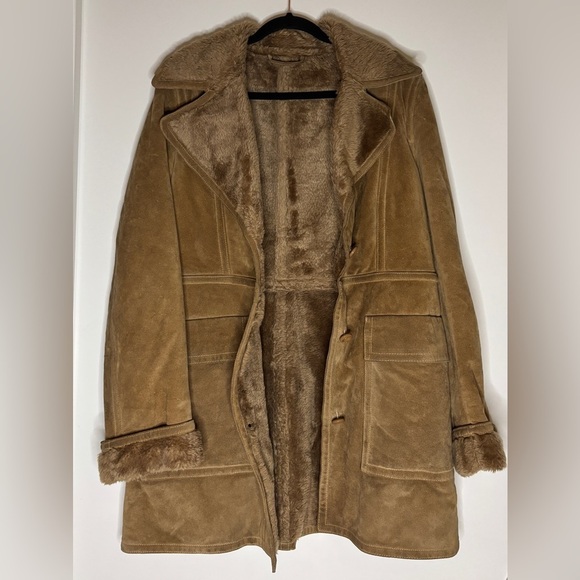 Mango Tan Leather Jacket with Fur Trim - Picture 5 of 8